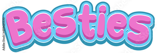 Besties word logo on white background