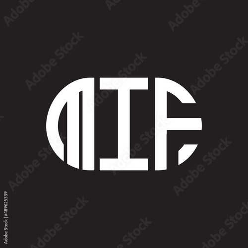 MIF letter logo design on black background. MIF creative initials letter logo concept. MIF letter design.