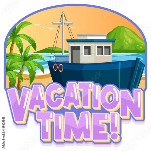 Summer vacation logo concept