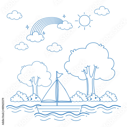 A doodle sketch design on white background