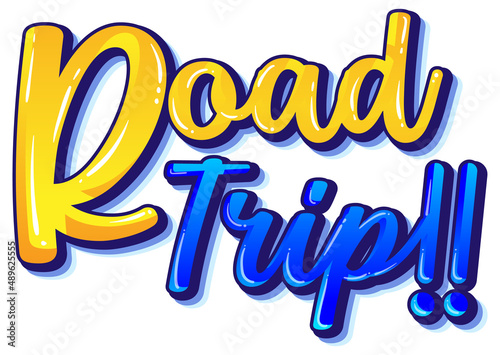 Road trip typography logo