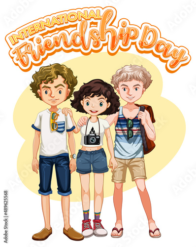 International Friendship Day with three teenagers