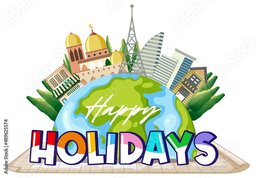 Summer vacation logo concept