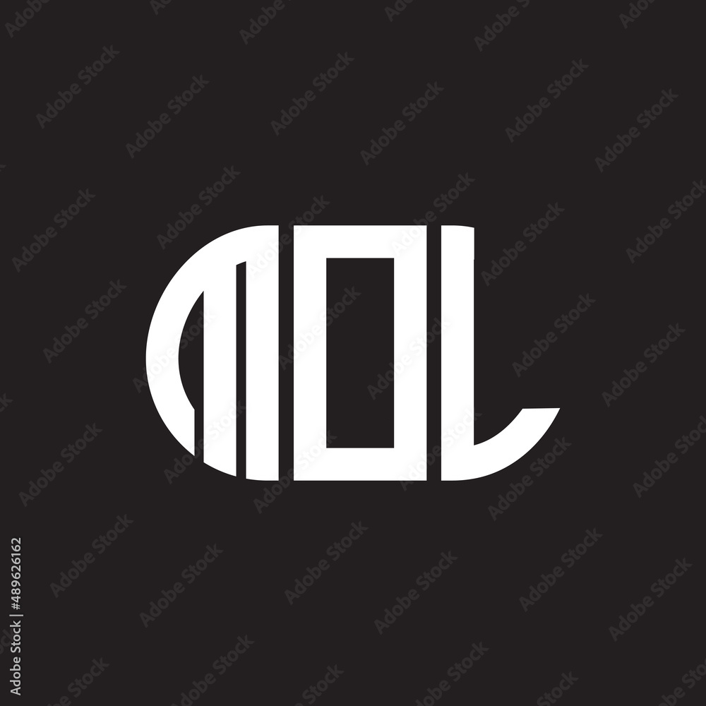 MOL letter logo design on black background. MOL creative initials letter logo concept. MOL letter design. MOL letter logo design on black background. MOL creative initials letter logo concept. MOL letter design.