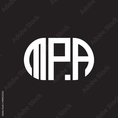 MPA letter logo design on black background. MPA creative initials letter logo concept. MPA letter design. photo