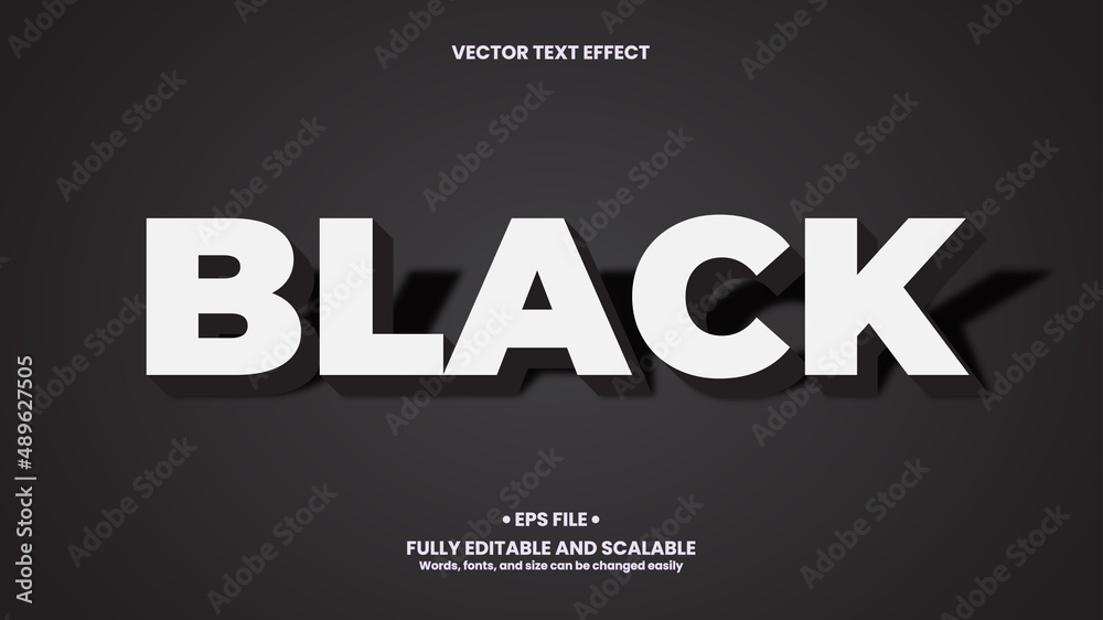 Black Minimalist Text Effect