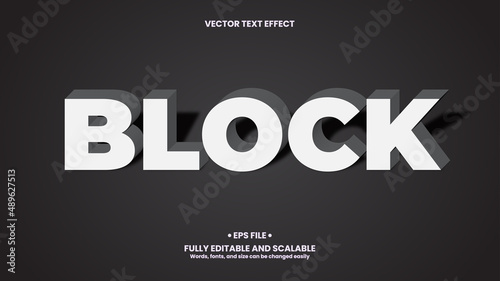 Block Minimalist Text Effect