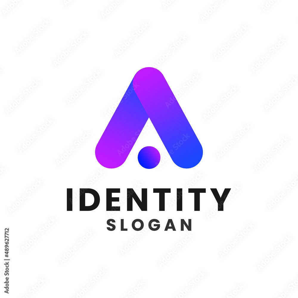 Letter A start up company logo design Letter A start up company logo design