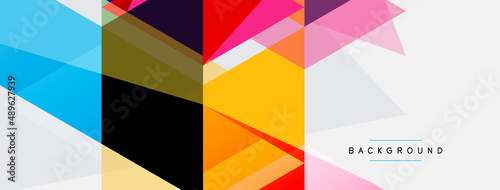 Color triangles composition  geometric abstract background. Techno or business concept  pattern for wallpaper  banner  background  landing page