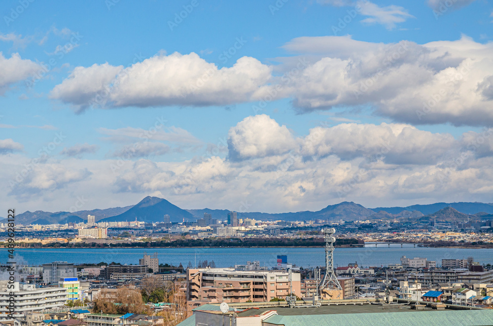 滋賀県大津市の都市風景