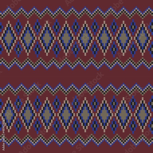 Argyle Fair Isle Seamless Pattern Design
