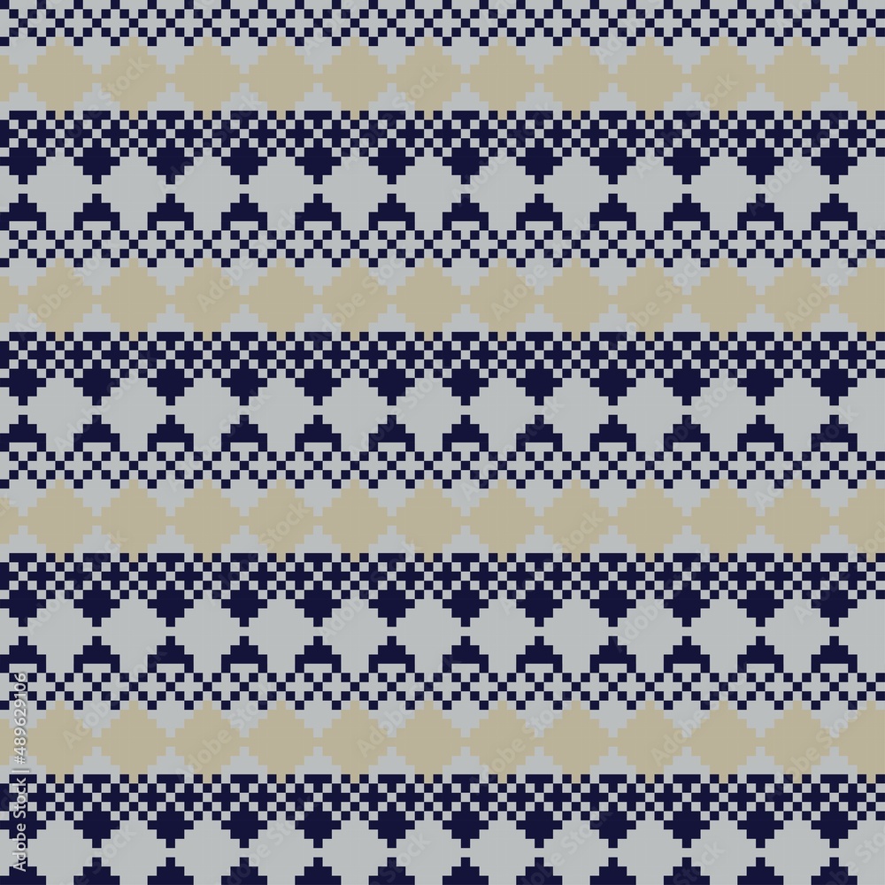 Argyle Fair Isle Seamless Pattern Design Argyle Fair Isle Seamless Pattern Design