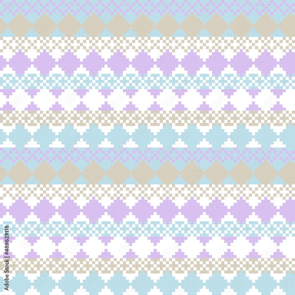 Argyle Fair Isle Seamless Pattern Design Argyle Fair Isle Seamless Pattern Design