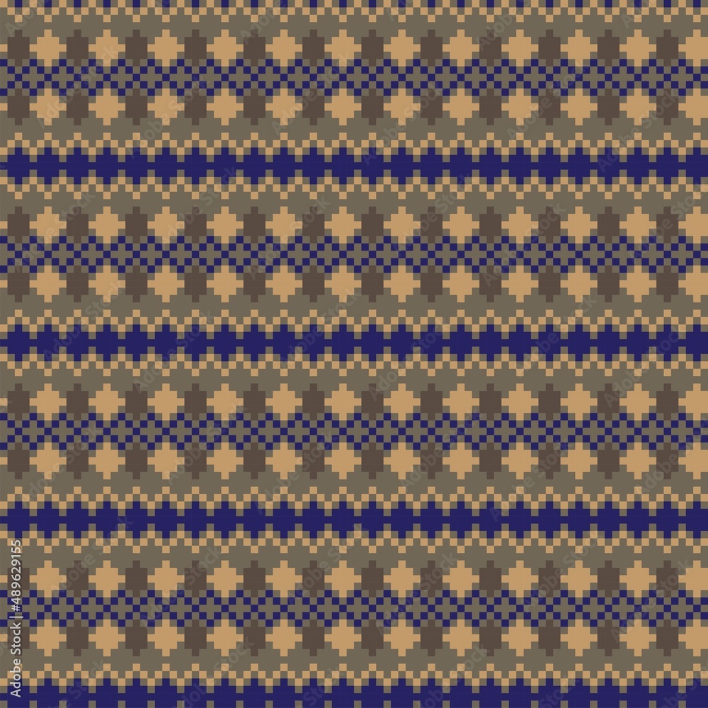 Argyle Fair Isle Seamless Pattern Design