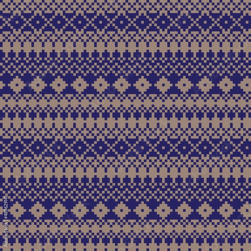 Argyle Fair Isle Seamless Pattern Design