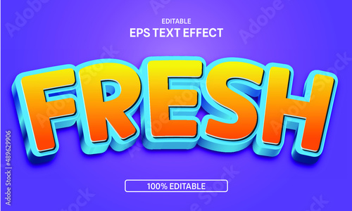 Fresh editable 3d text effect design