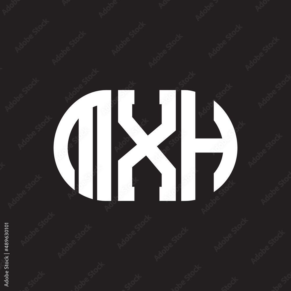 MXH letter logo design on black background. MXH creative initials letter logo concept. MXH letter design. MXH letter logo design on black background. MXH creative initials letter logo concept. MXH letter design.