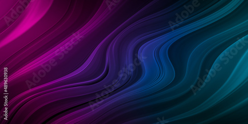 Abstract colorful gradient light fluid wavy dynamic isolated on black background in concept modern, technology