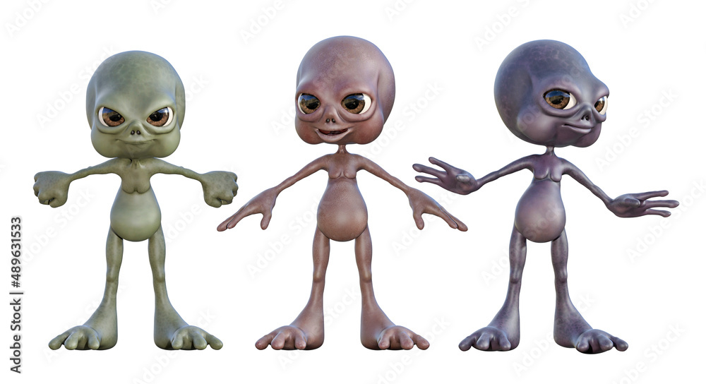 three friends from space
Illustration 3D three friends from space
Illustration 3D