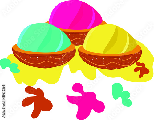 Holi Colors for social media and print media.