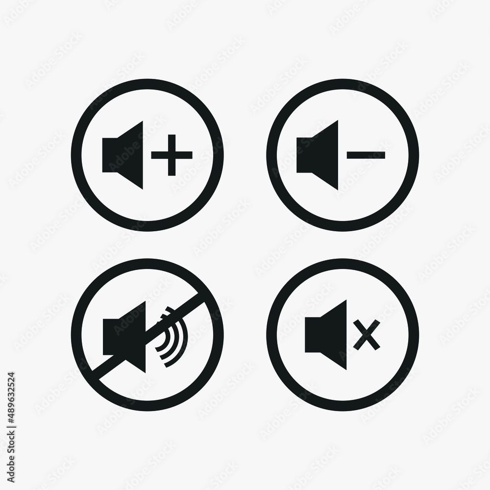 Sound icon. Set speaker icon. Sound vector icon, music volume symbol. Vector Illustration. Flat design Sound icon. Set speaker icon. Sound vector icon, music volume symbol. Vector Illustration. Flat design