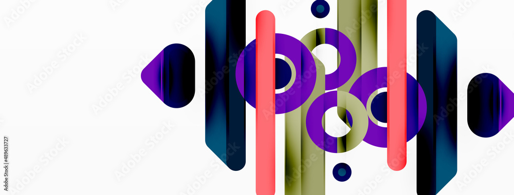 Lines geometric background. Stripes and rings composition business template for wallpaper, banner, background or landing Lines geometric background. Stripes and rings composition business template for wallpaper, banner, background or landing