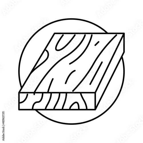board wooden floor line icon vector illustration