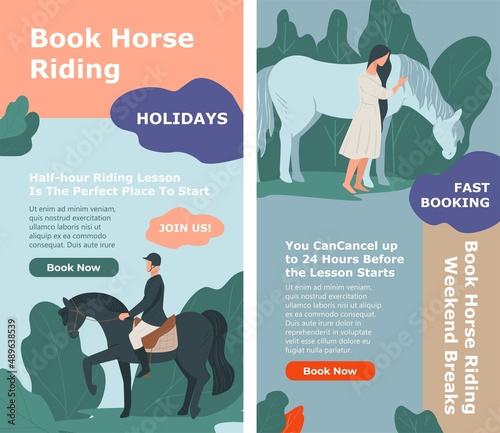 Book horse riding now, new experience website