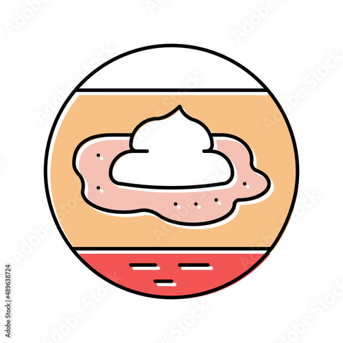 medical cream eczema treat color icon vector illustration