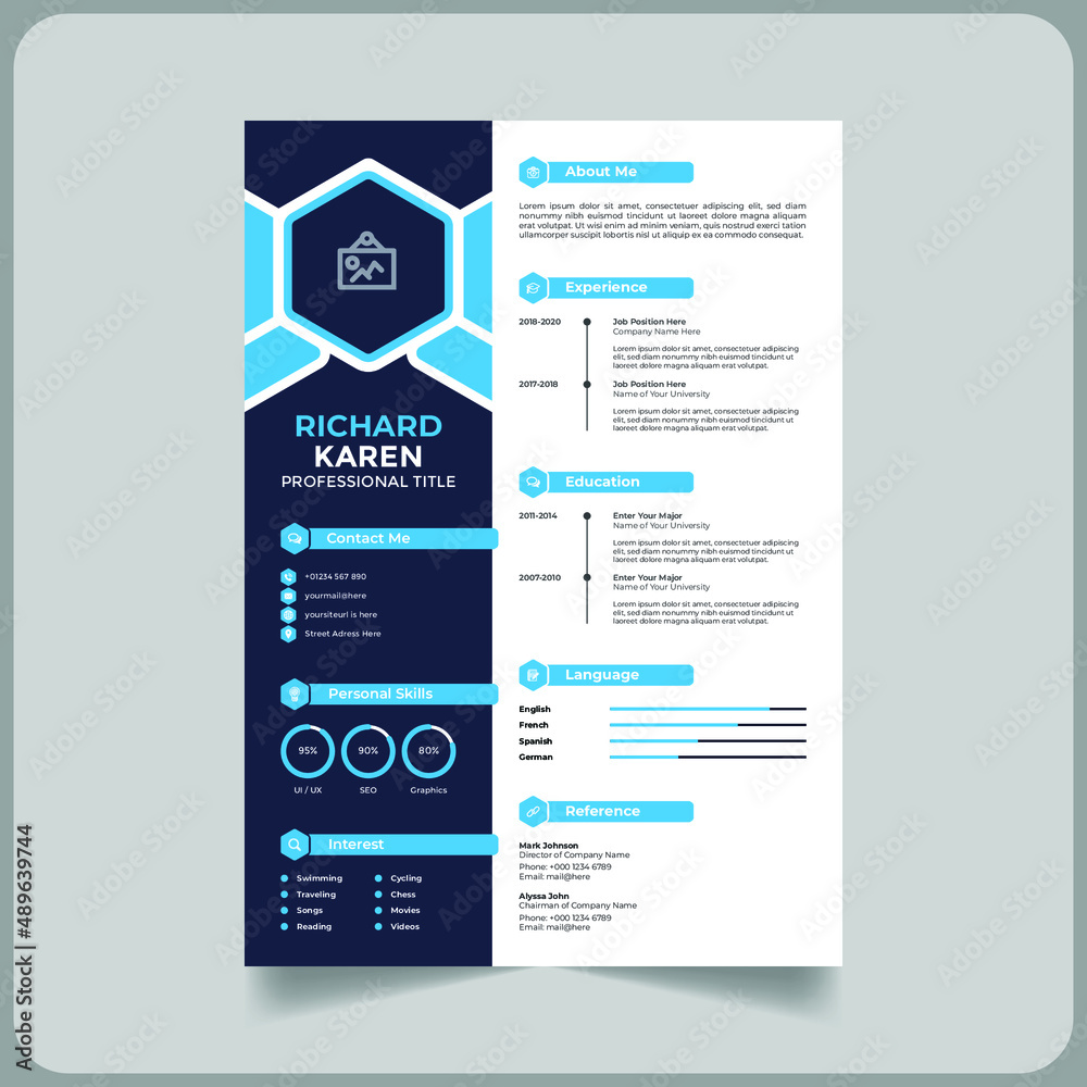 Creative cv or resume template