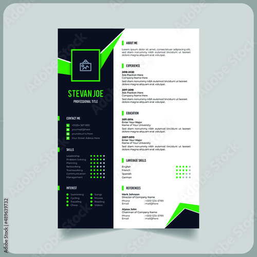 Creative cv or resume template