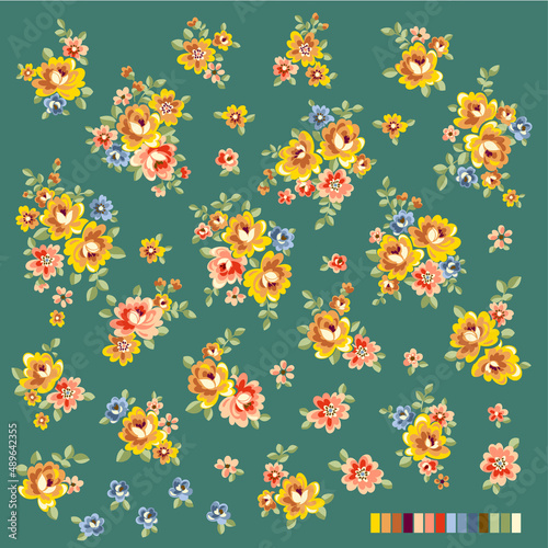 Beautiful flower illustration material collection,