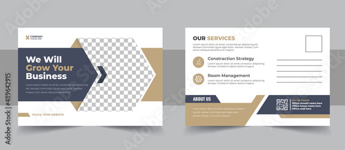 Corporate postcard design template. amazing and modern postcard design. Postcard design template. Postcard real estate, business postcard, postcard template, post card, postcard layout