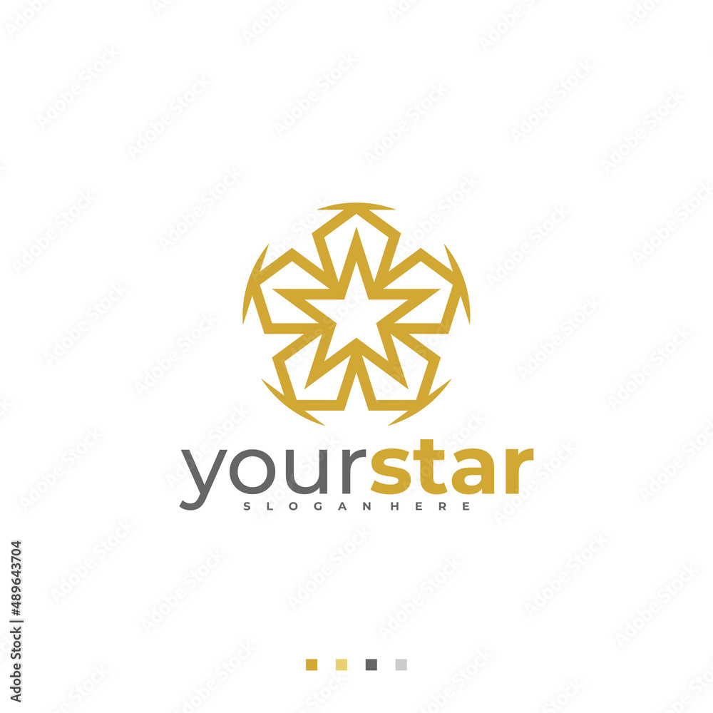 Star Ball logo vector template, Creative Star logo design concepts Star Ball logo vector template, Creative Star logo design concepts