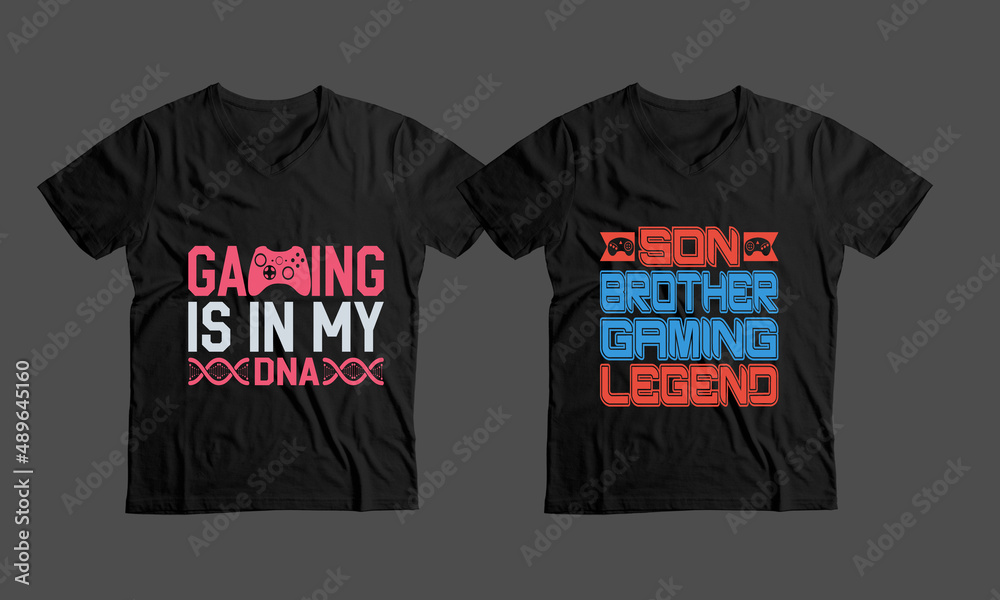 Fototapeta premium funny gaming t-shirt designs, Gaming retro t-shirt design