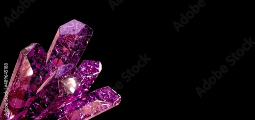 gemstones isolated on black 3D computer generated image photo