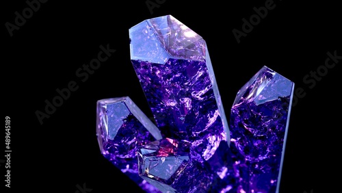 gemstones isolated on black 3D computer generated image photo