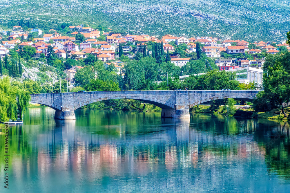 Old bridge over river Trebisnjica in Trebinje, Bosnia and Herzegovina.