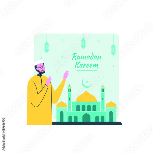 A man praying during Ramadhan Kareem
