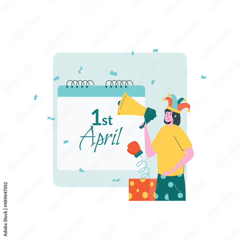 April fools concept illustration April fools concept illustration