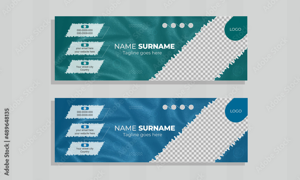 Modern, vector, creative, professional Email signature template or ...