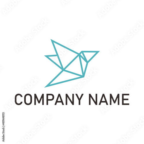 hummingbird tech line logo vector icon illustration