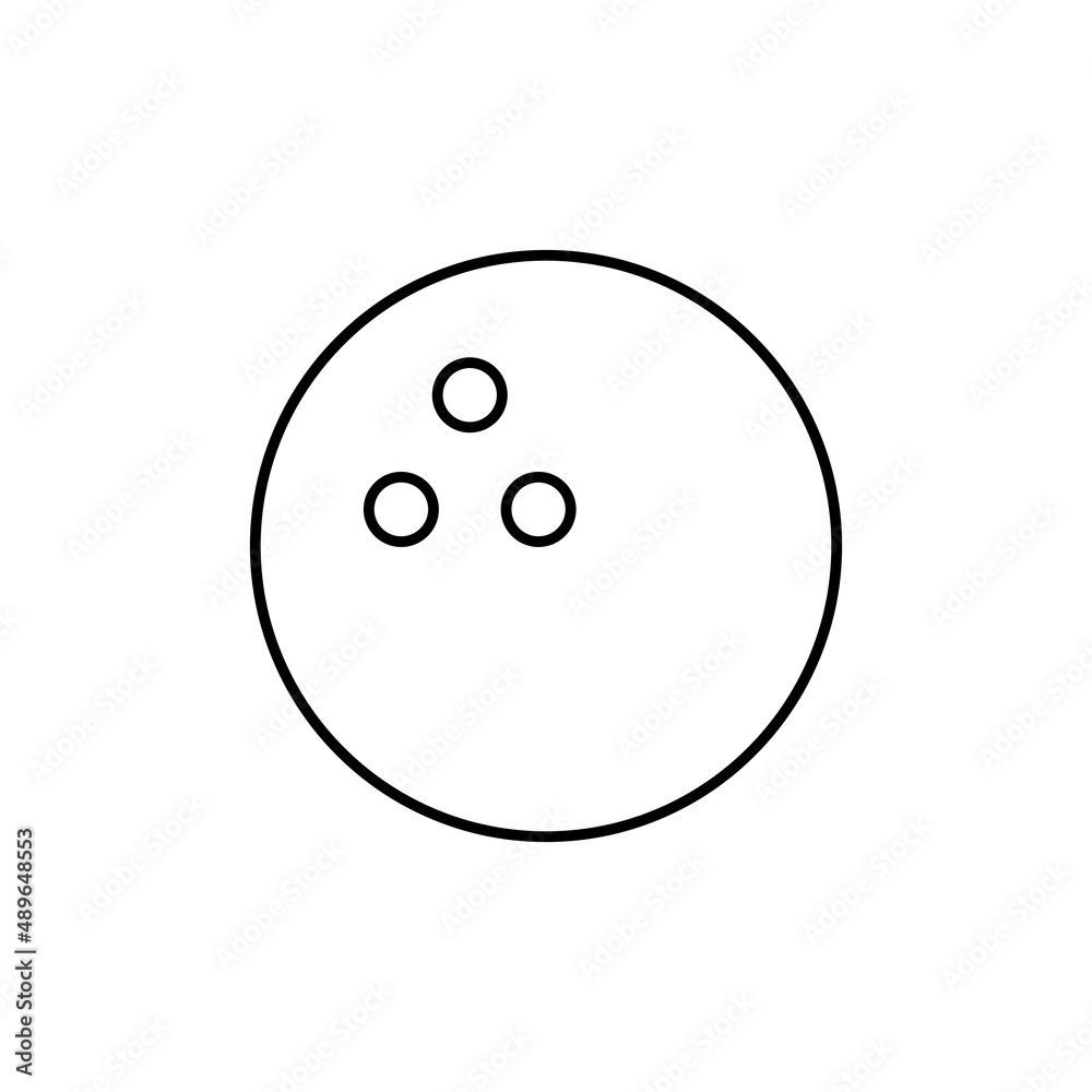 Bowling ball icon in line style Bowling ball icon in line style