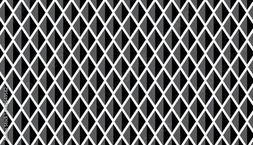Abstract argyle black and white seamless pattern. Diamond shape or Harlequin background. Vector illustration.