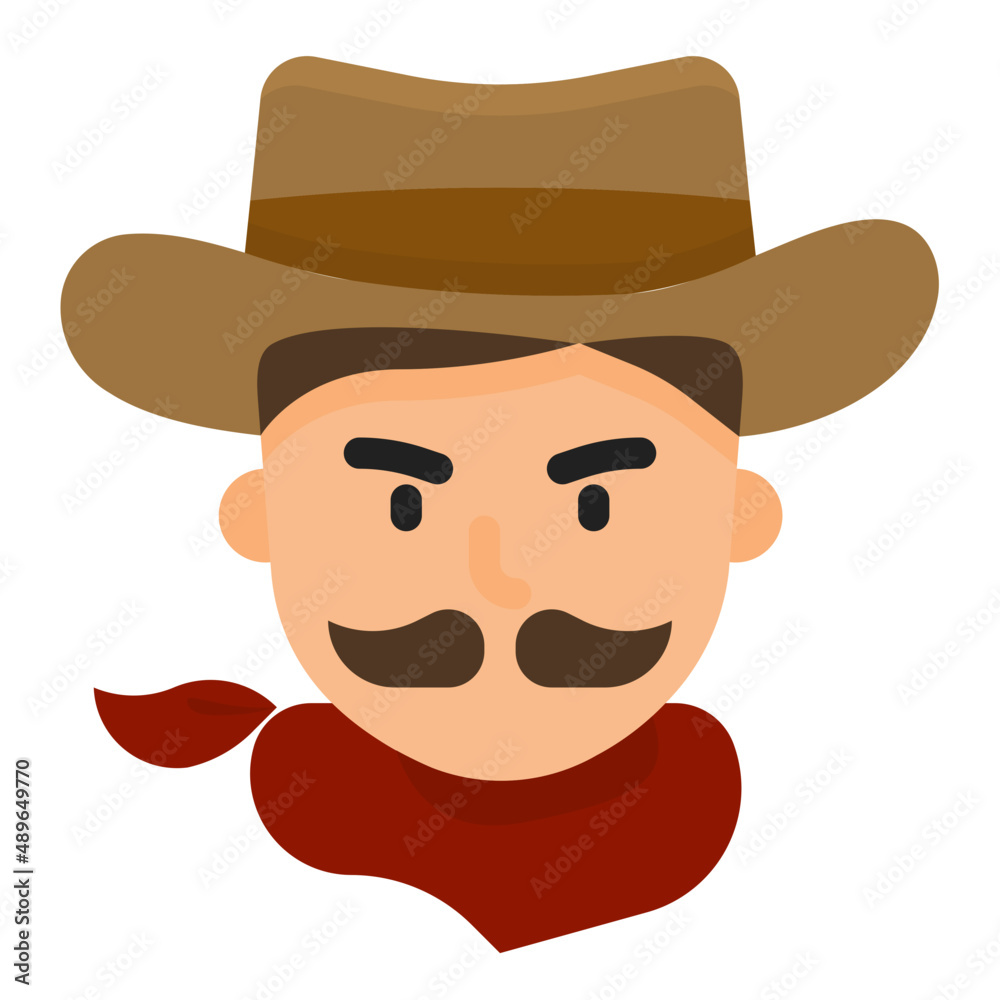 cowboy flat icon