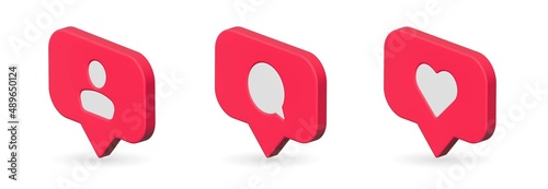 Social media icons. 3d vector. Social media buttons. 3d button social media. 