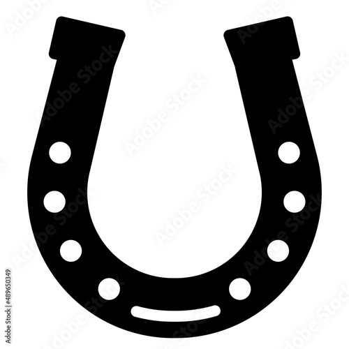 horseshoe glyph icon photo
