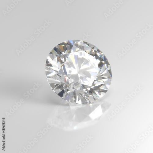 diamond gemstone round 3D render