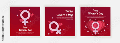 Women's Day Banner. Vector template for cards, posters, flyers and other users.
