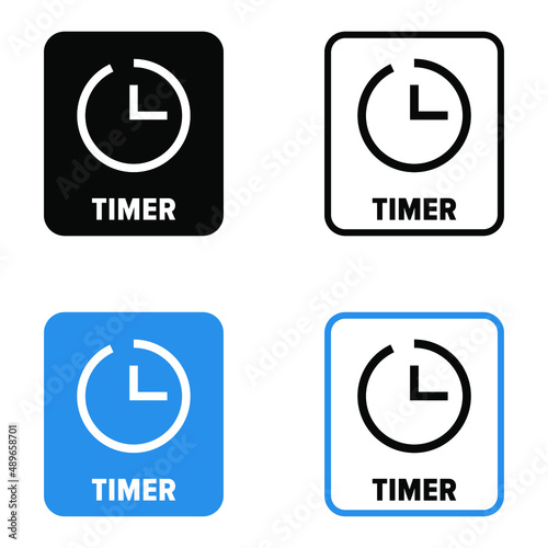 "Timer" device vector information sign